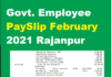 Govt. Employee PaySlip February 2021 Rajanpur